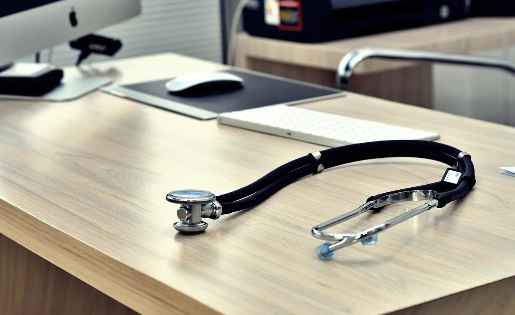 Stethoscope, doctor and health